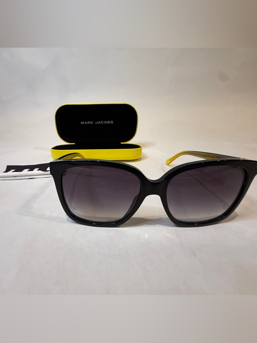 Marc Jacobs Black Sunglasses with Yellow Interior Temples